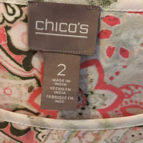 Size 2 Chico’s Floral Blouse, only worn once!! - Picture 5 of 5